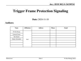 IEEE 802.11-24/1907r0 Trigger Frame Protection Signaling Details