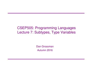 Subtypes and Polymorphism in Programming Languages