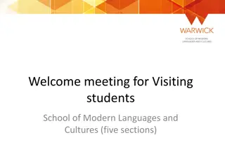 Essential Information for Visiting Students at School of Modern Languages and Cultures