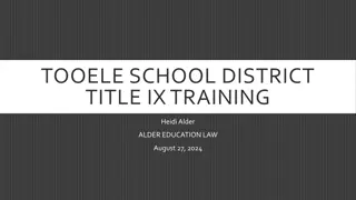 Title IX: Regulations, Compliance, and Impact
