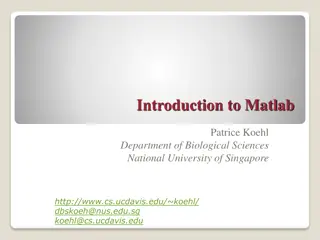 Introduction to MATLAB: High-Performance Language for Technical Computing