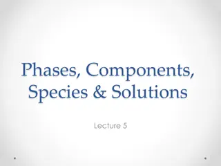 Phases, Components, Species, and Solutions in Thermodynamics