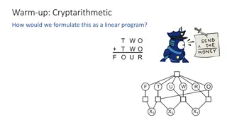 Linear Programming Formulation for Diet Optimization
