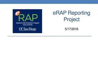 Enterprise Reporting Project Overview for Research Administration Data