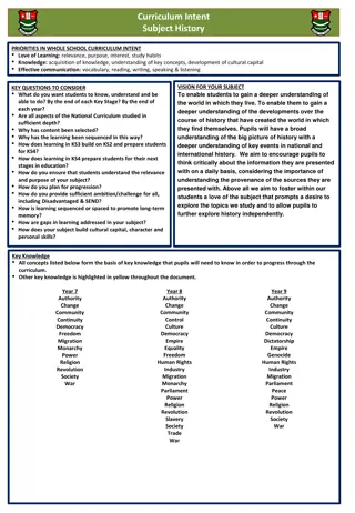 History: Key Concepts and Skills for Year 7 Students
