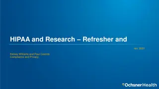 HIPAA and Research Compliance: Privacy Rules and Reporting Procedures