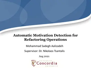 Automatic Motivation Detection for Refactoring Operations