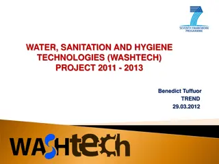 Innovative Technologies for Sustainable WASH Delivery - WASHTech Project Summary