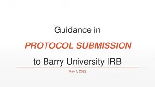 Barry University IRB Protocol Submission Guidance 2022
