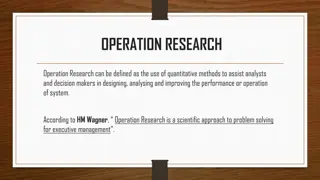 Operation Research for Efficient Decision Making