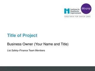 Project Safety Finance Team Members and Operational Impact