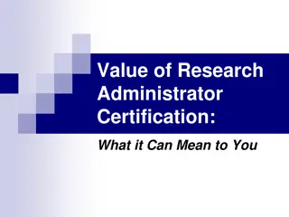 Unlocking the Value of Research Administrator Certification
