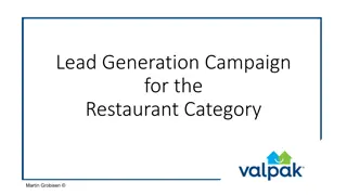 Restaurant Lead Generation Campaign Strategy & Tactics