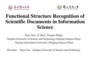 Functional Structure Recognition Methods in Scientific Document Analysis