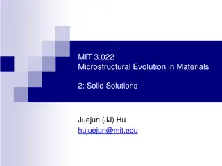 Microstructural Evolution in Materials: Solid Solutions Insights