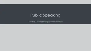 Small Group Dynamics in Communication