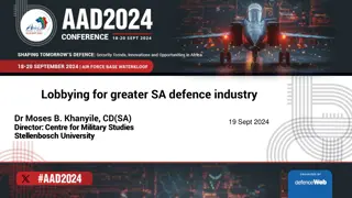 Advocating for Stronger South African Defence Industry