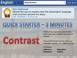 Exploring Language and Structure in Willy Russell's Blood Brothers