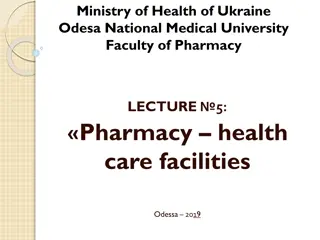 Pharmacy Operations and Facilities in Healthcare Institutions