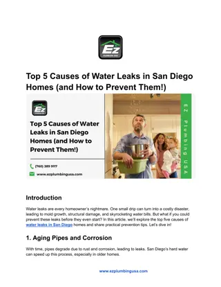 Top 5 Causes of Water Leaks in San Diego Homes (and How to Prevent Them
