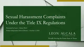Title IX Regulations on Sexual Harassment Reporting