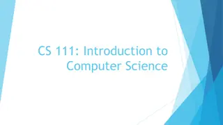 Introduction to Computer Science: Course Overview, Learning Outcomes, and Topics