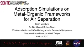 Metal-Organic Frameworks for Air Separation: Adsorption Simulations
