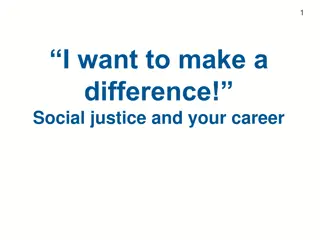Making a Difference: Paths to Social Justice in Your Career