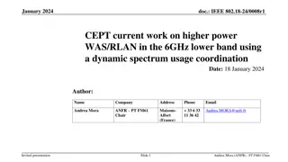 European Regulatory Framework for Higher Power Wireless Access Systems in 6GHz Band