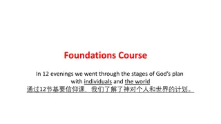 Exploring God's Plan: Foundations Course Journey in 12 Evenings