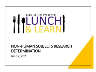 Human Subjects Research Determination