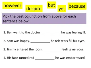 Identify Conjunctions, Verb Usage, Punctuation in Sentences - English Grammar Practice