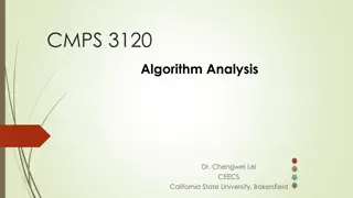Algorithm Analysis with Dr. Chengwei Lei at CSUB