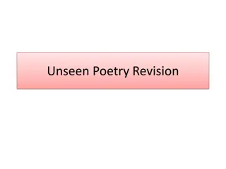 Analyzing Unseen Poetry: Itchy Toes Smell Loads & Revision Questions