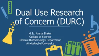 Dual-Use Research of Concern (DURC)