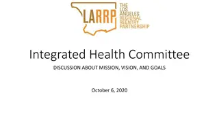 Integrated Health Committee Mission and Vision Discussion