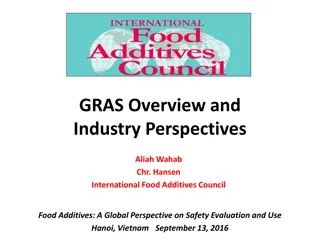 GRAS Process and Food Additive Regulations in the U.S.