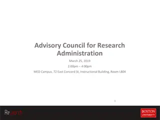 Advisory Council for Research Administration Meeting