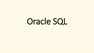 Oracle SQL and Database Languages