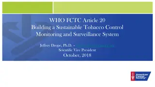 Sustainable Tobacco Control Monitoring and Surveillance System