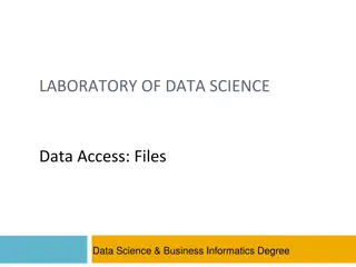 Data Science Lab: File Systems, Formats, and Protocols