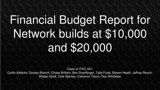 Financial Budget Report for Network Builds at $10,000 and $20,000 Class of ITEC 451