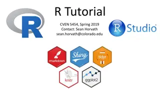 Spring 2019 R Tutorial CVEN 5454 with Sean Horvath