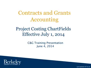 Contracts and Grants Accounting Project Costing ChartFields
