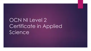 Applied Science Certificate Level 2: Qualifications, Units, and Assessment
