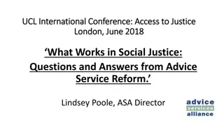 Access to Justice: What Works in Advice Services and Outcomes Measurement