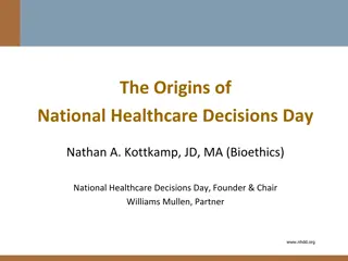 National Healthcare Decisions Day Origins and Legal Requirements