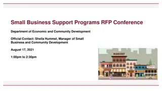 Small Business Support Programs RFP Conference Details