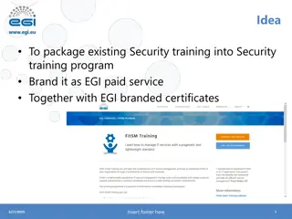 EGI Security Training Program: Expert-Level to Foundation-Level Courses