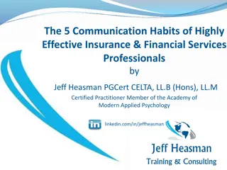 Effective Communication Habits for Insurance and Financial Professionals